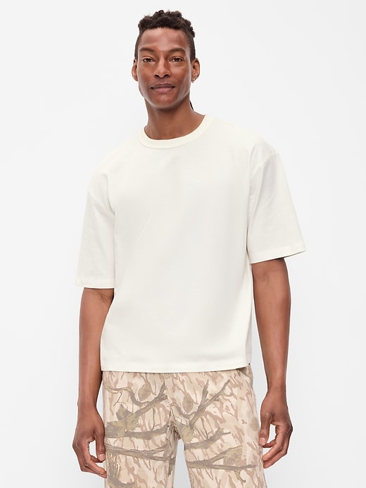 Image number 1 showing, Garment-Dyed Heavyweight Cropped T-Shirt
