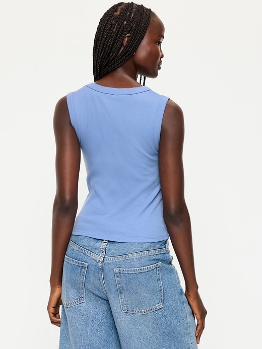Image number 2 showing, Snug Crop V-Neck Tank Top