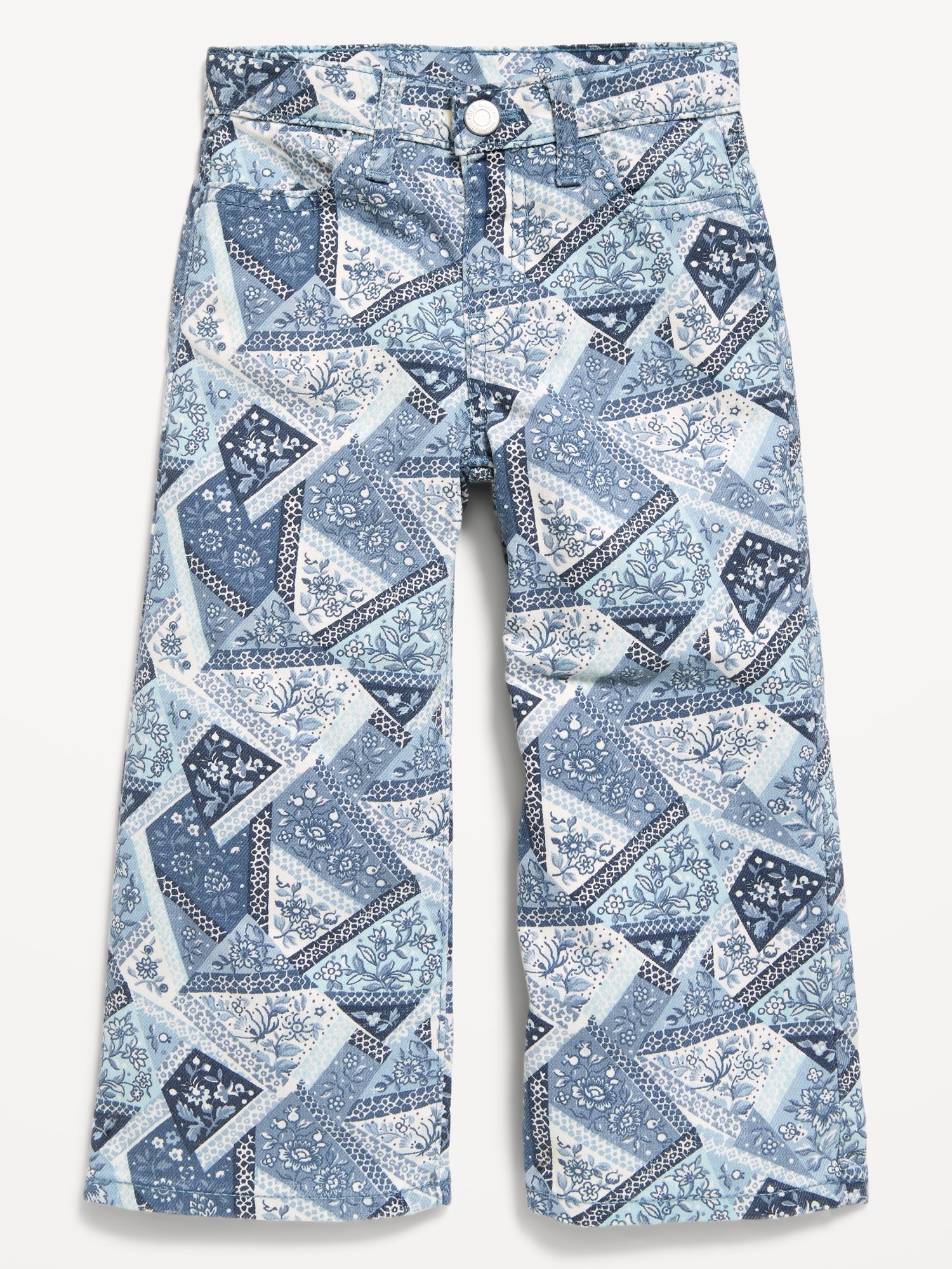 Printed Super Baggy Wide-Leg Jeans for Toddler Girls