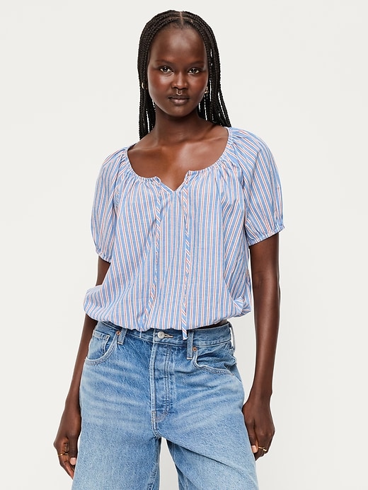 Image number 1 showing, Short-Sleeve Bubble Top