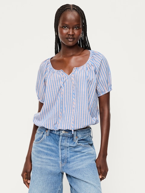 Short-Sleeve Bubble Top
