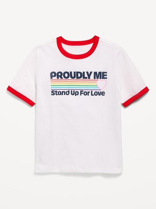 Image number 1 showing, Short-Sleeve Pride Graphic T-Shirt for Boys