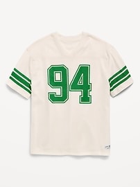 Image number 1 showing, Oversized Mesh Graphic Football T-Shirt for Boys
