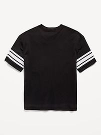 Image number 2 showing, Oversized Mesh Graphic Football T-Shirt for Boys