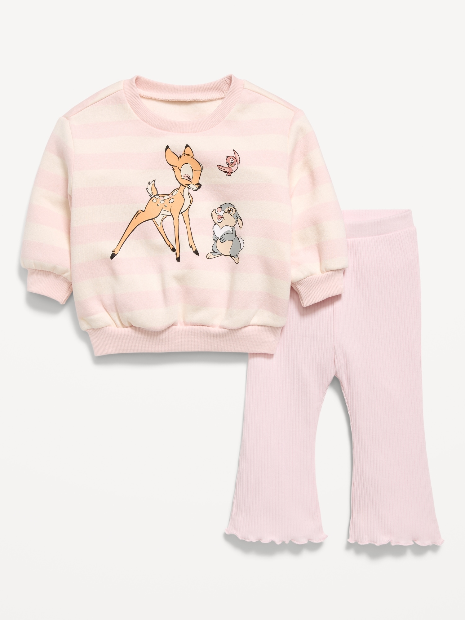 Комплект Old Navy Disney© Bambi Graphic Sweatshirt and Legging Set для малышей, цвет: Пастельный розовый