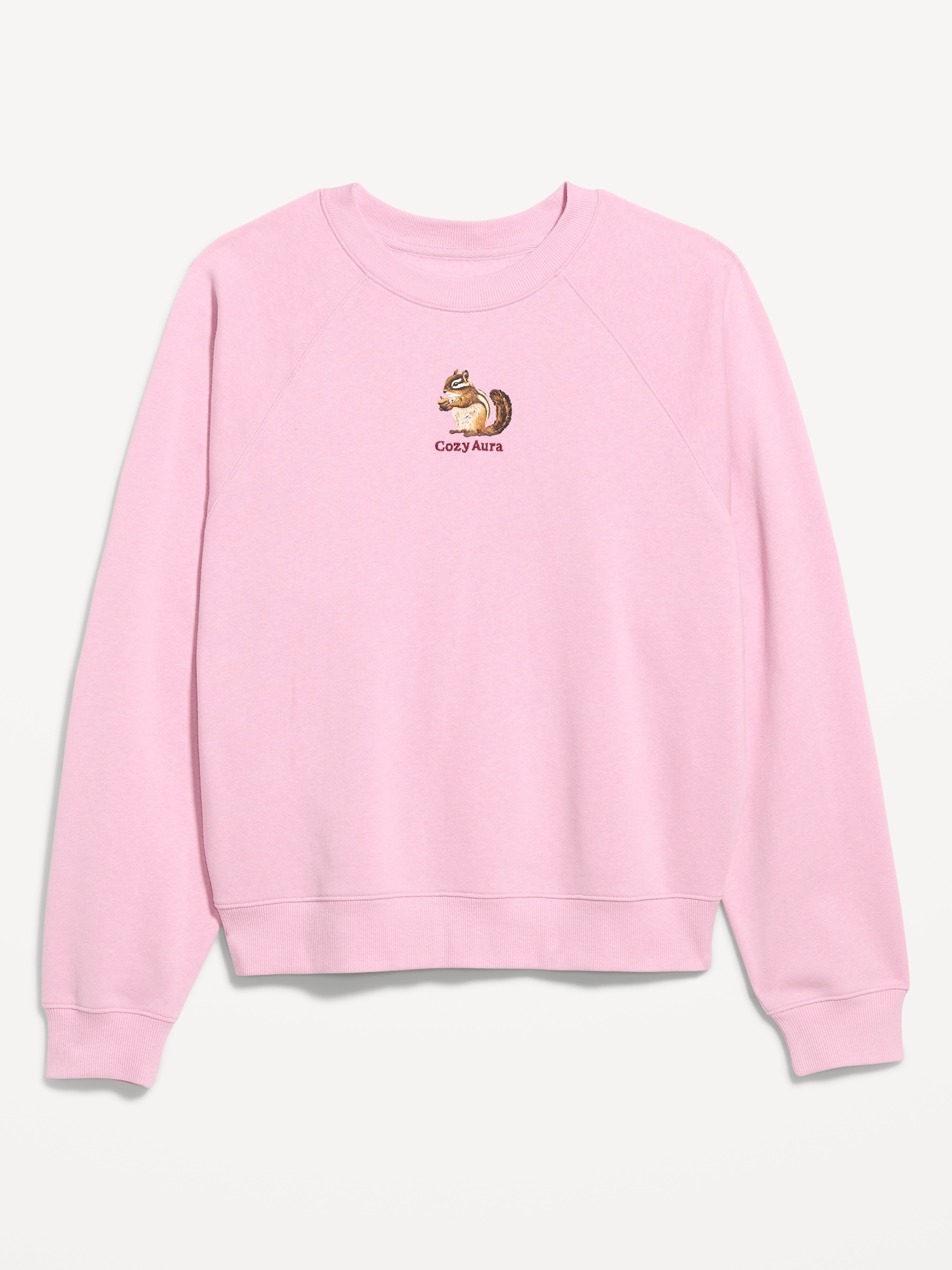 chiiiibag Logo Crewneck Sweat ピンク Oversized Raglan Sweatshirt | Old Navy
