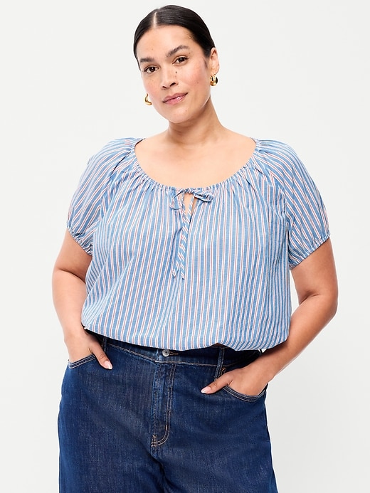 Image number 7 showing, Short-Sleeve Bubble Top
