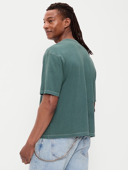 Image number 2 showing, Garment-Dyed Heavyweight Cropped T-Shirt