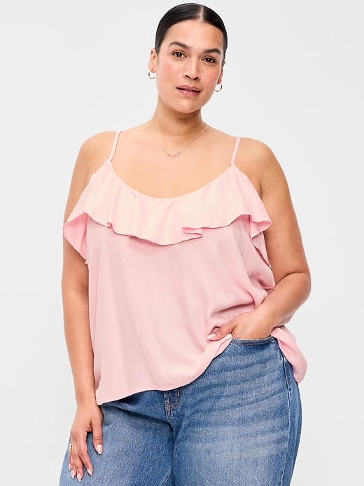 Image number 5 showing, Sleeveless Ruffle Tank Top