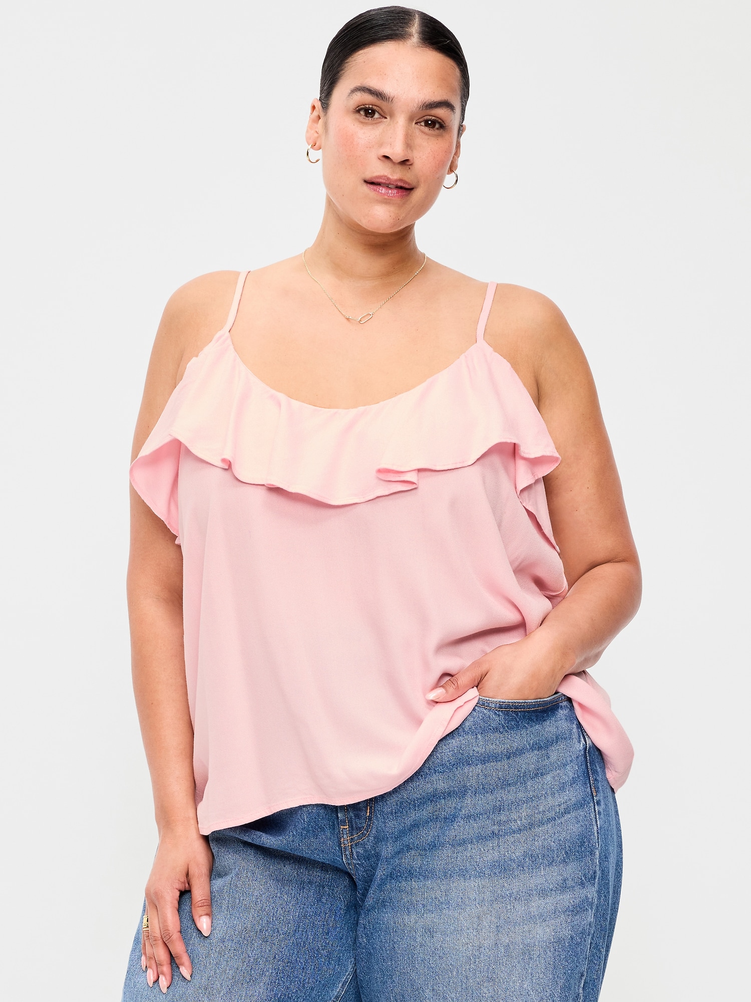 Sleeveless Ruffle Tank Top