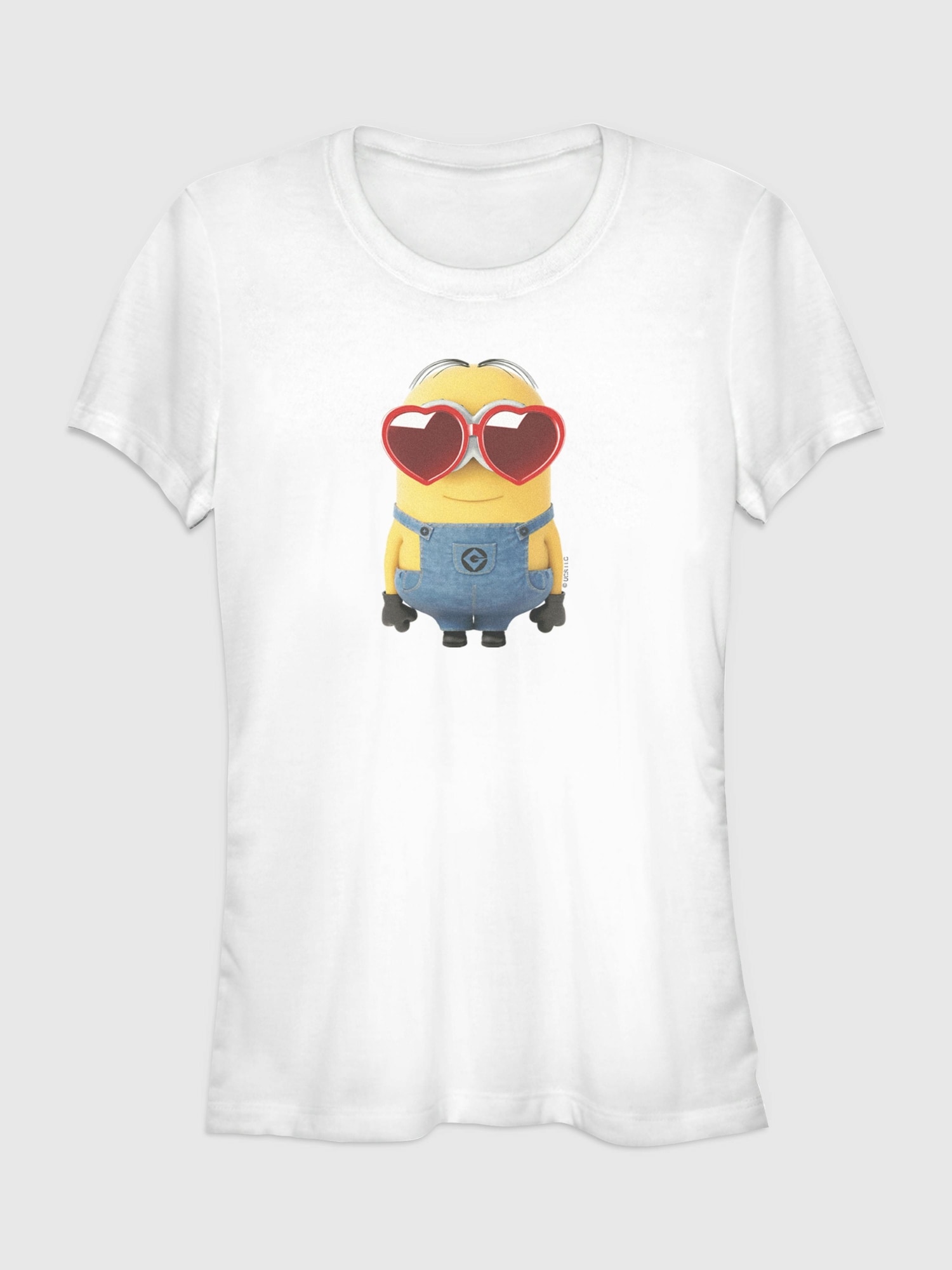 Big Minion Heart Glasses Graphic T-Shirt