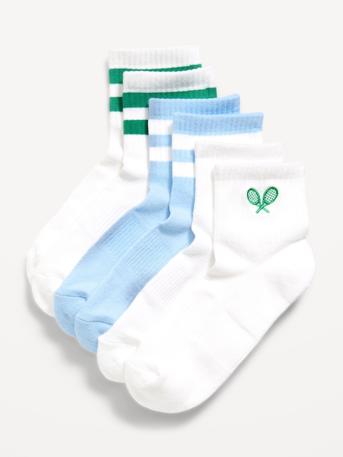 Athletic Quarter Crew Sock 3-Pack for Women