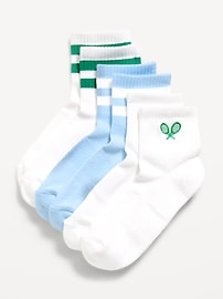 Image number 1 showing, Athletic Quarter Crew Sock 3-Pack for Women