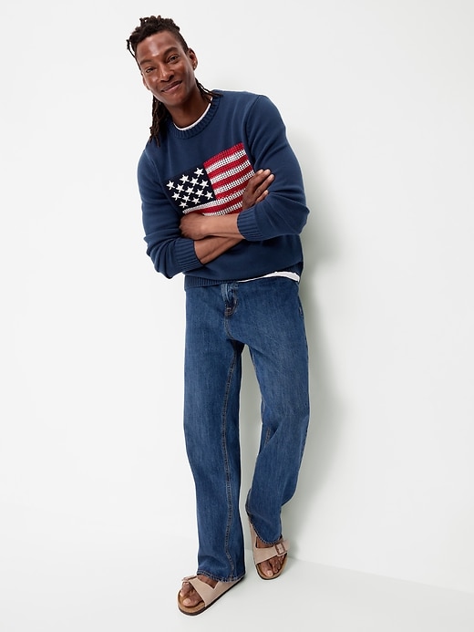 Image number 3 showing, Crew-Neck Flag Sweater