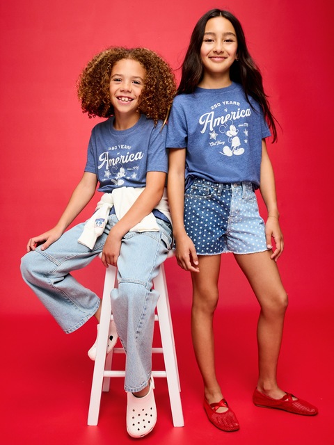 Old Navy x Disney Mickey Mouse Gender-Neutral Logo-Graphic T-Shirt for Kids