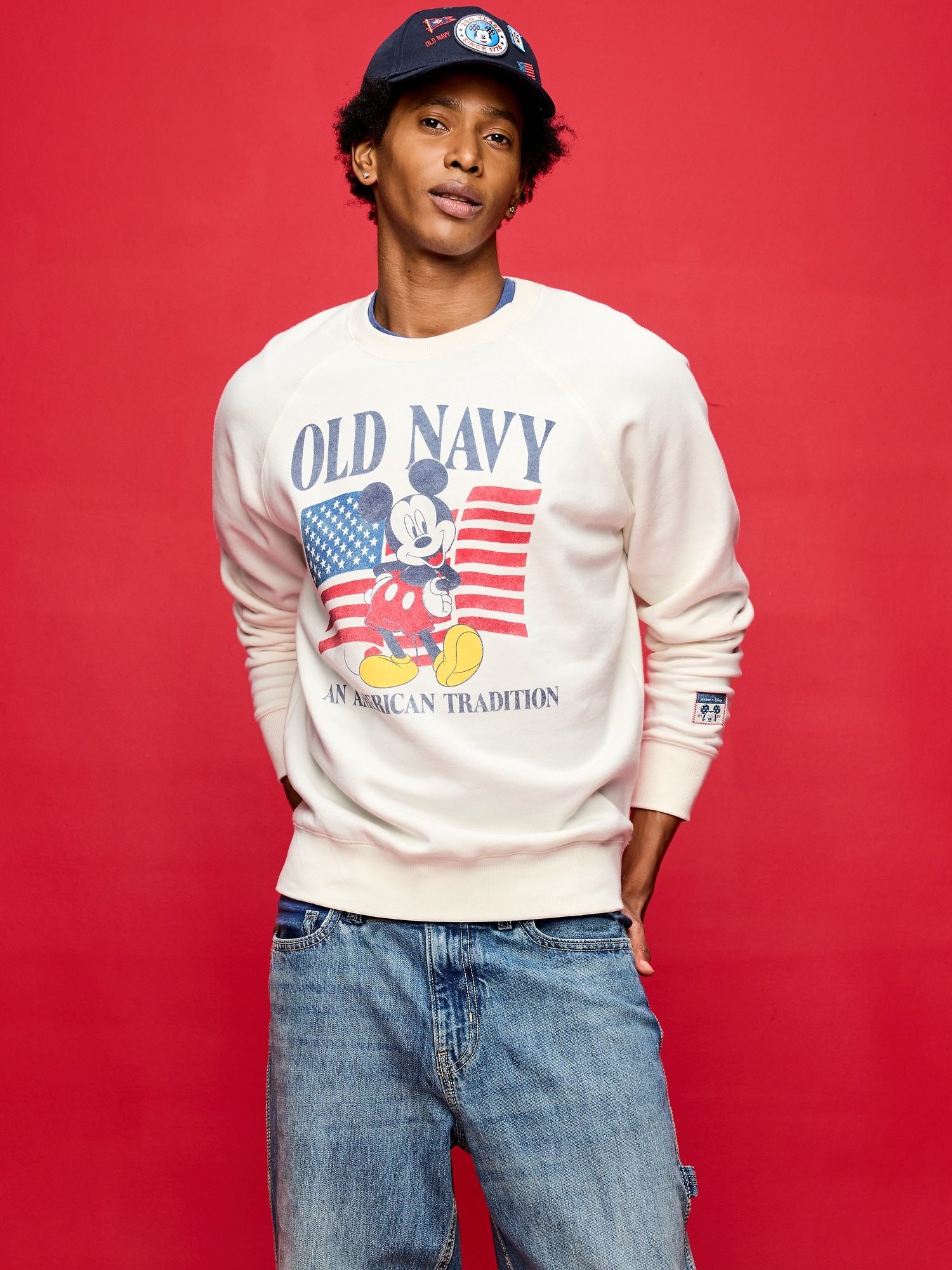 Old Navy x Disney Mickey Mouse Crew-Neck Sweatshirt for Adults