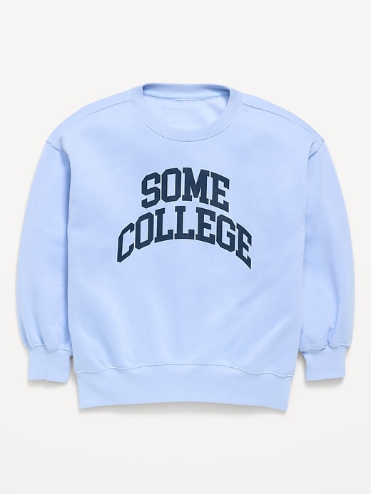 Image number 1 showing, Oversized Graphic Tunic Sweatshirt for Girls