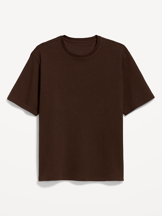 Image number 3 showing, Relaxed Short-Sleeve Textured Waffle T-Shirt