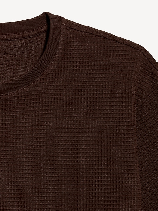 Image number 4 showing, Relaxed Short-Sleeve Textured Waffle T-Shirt