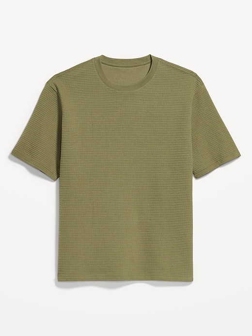 Image number 3 showing, Relaxed Short-Sleeve Textured Waffle T-Shirt