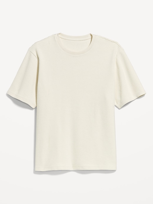 Image number 3 showing, Relaxed Short-Sleeve Textured Waffle T-Shirt