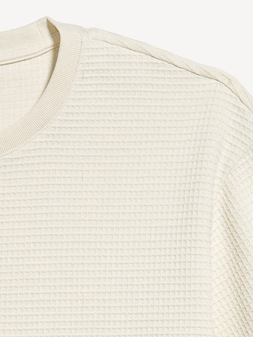 Image number 4 showing, Relaxed Short-Sleeve Textured Waffle T-Shirt