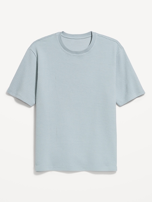 Image number 3 showing, Relaxed Short-Sleeve Textured Waffle T-Shirt