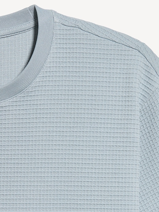 Image number 4 showing, Relaxed Short-Sleeve Textured Waffle T-Shirt