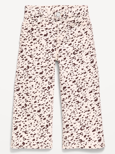 Printed Super Baggy Wide-Leg Jeans for Toddler Girls