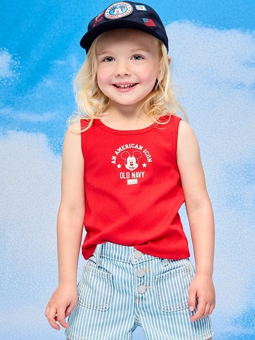 Image number 1 showing, Old Navy x Disney Mickey Mouse Ribbed Tank Top for Toddler Girls