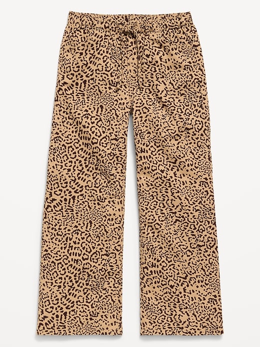 Image number 4 showing, Pull-On Super Baggy Wide-Leg Twill Pants for Girls