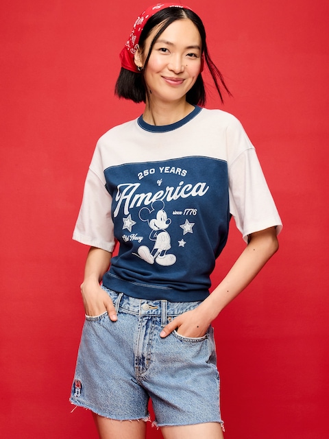 Old Navy x Disney Mickey Mouse Football-Style T-Shirt for Women