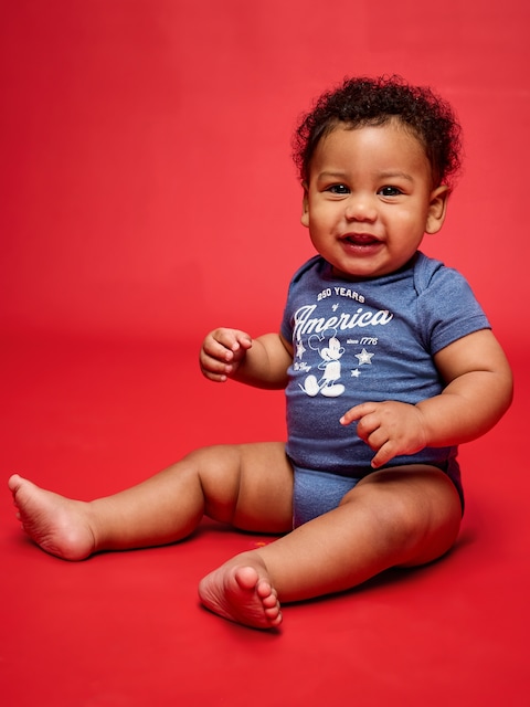Old Navy x Disney Mickey Mouse Short-Sleeve Unisex Graphic Bodysuit for Baby