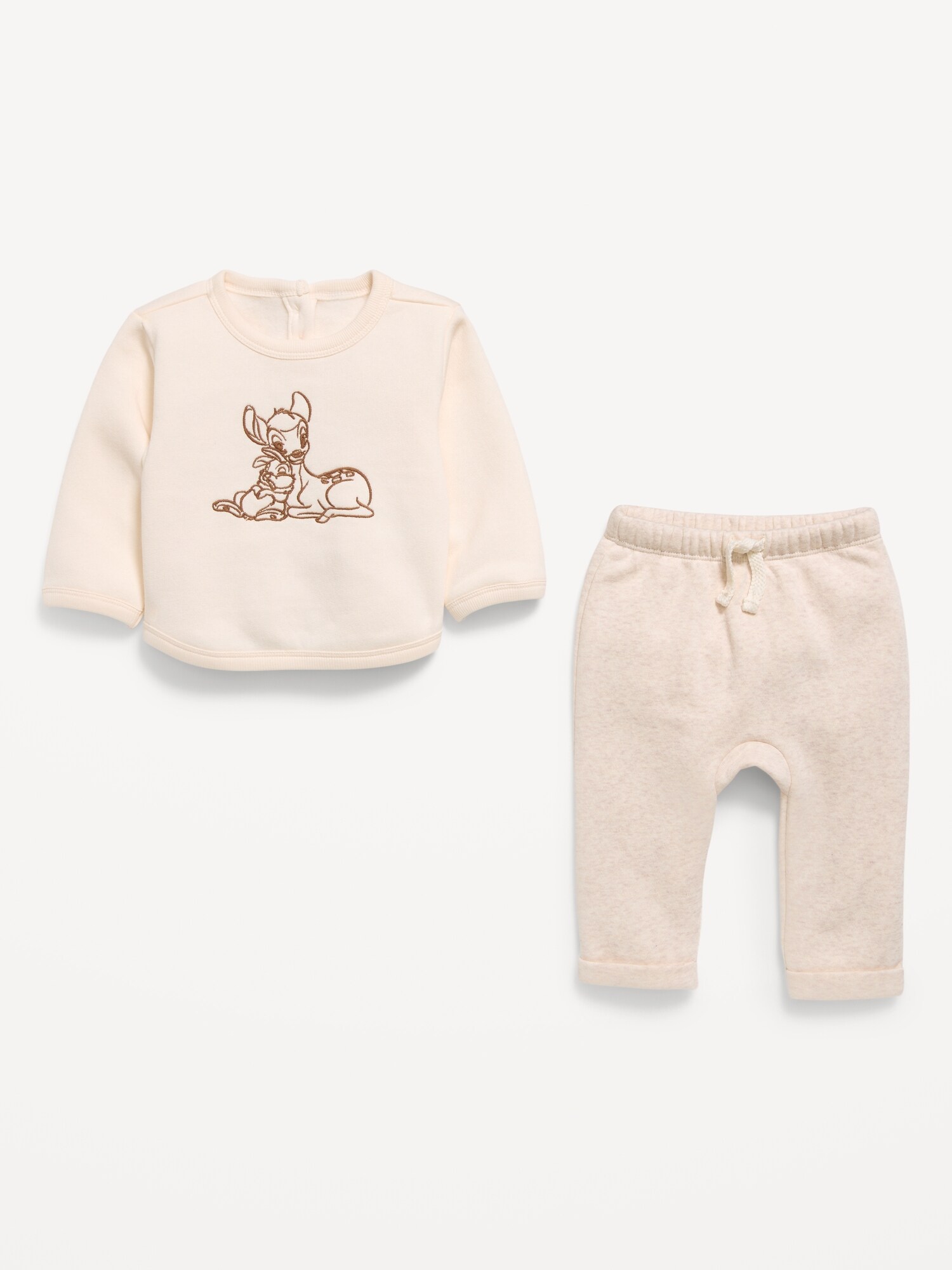 Комплекты Old Navy Disney© Bambi Crew-Neck Sweatshirt and Sweatpants Set для малышей, цвет: Creme De La Creme — фото 2