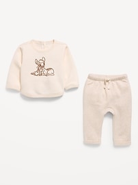 Image number 2 showing, Disney© Bambi Crew-Neck Sweatshirt and Sweatpants Set for Baby