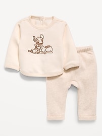 Image number 1 showing, Disney© Bambi Crew-Neck Sweatshirt and Sweatpants Set for Baby