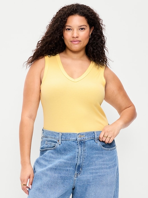 Image number 7 showing, Snug Crop V-Neck Tank Top