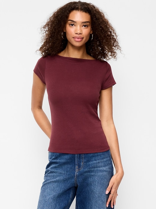 Image number 3 showing, Snug Boatneck T-Shirt