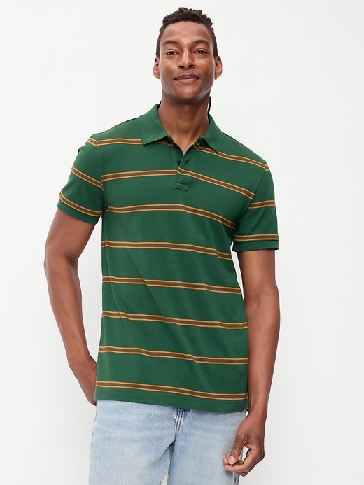 Image number 1 showing, Striped Pique Polo