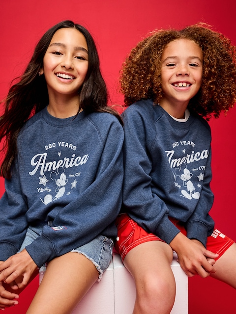 Old Navy x Disney Mickey Mouse Oversized Gender-Neutral Crew-Neck Sweatshirt for Kids