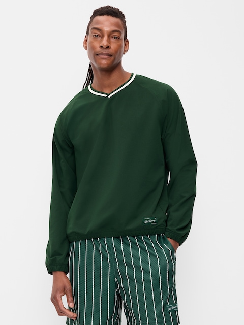 V-Neck Pullover Windbreaker