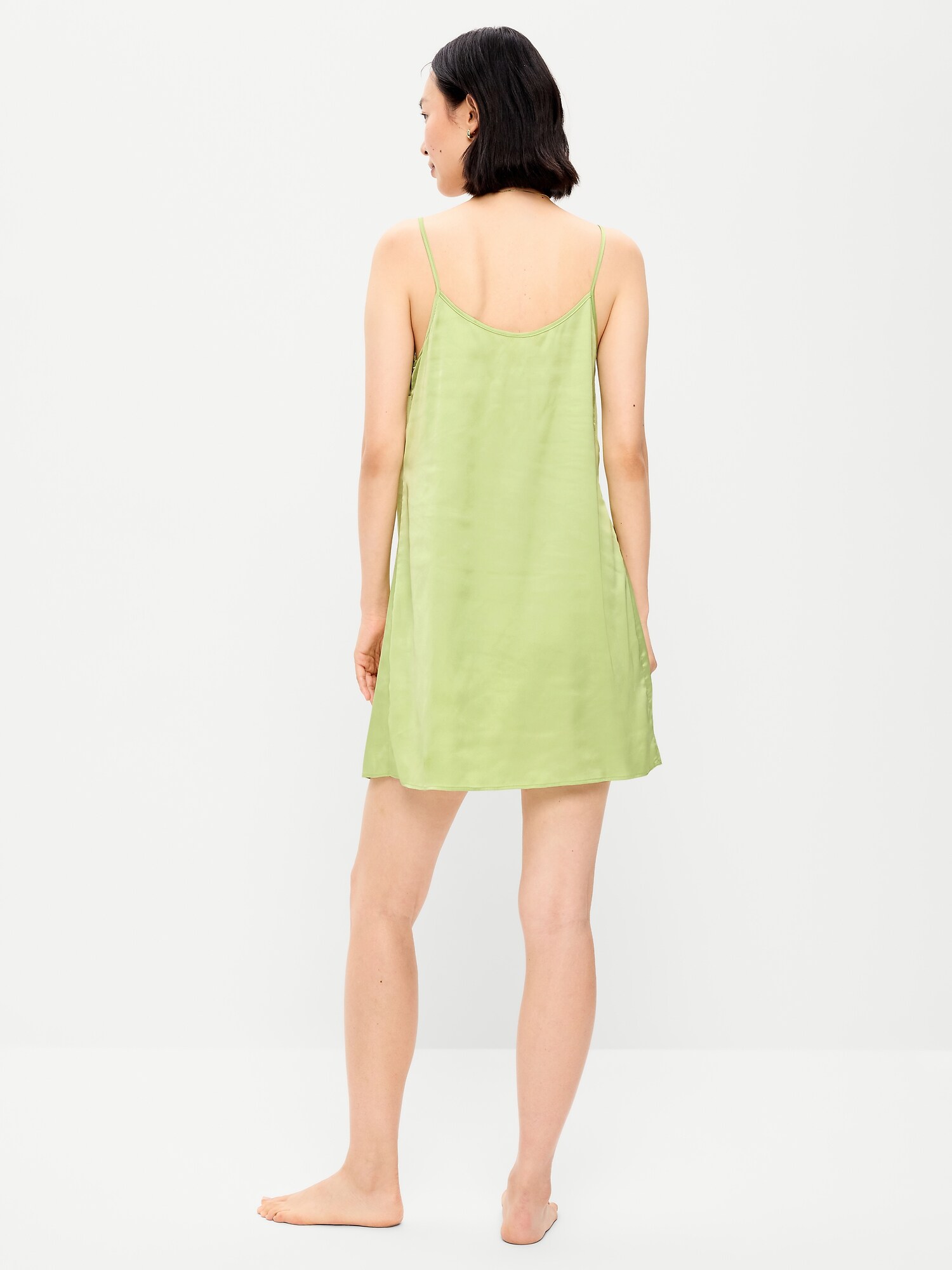Женское платье Old Navy Satin Lace-Trim Sleep Dress, цвет: Coriander — фото 2