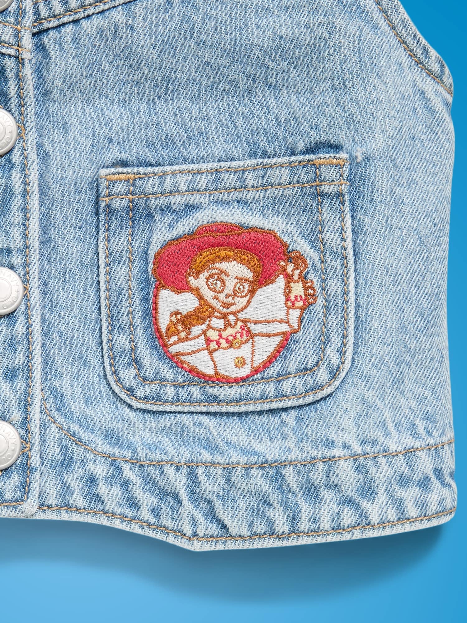 Old Navy x Pixar Toy Story Western Denim Vest for Toddler Girls