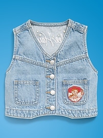 Image number 3 showing, Old Navy x Pixar Toy Story Western Denim Vest for Toddler Girls