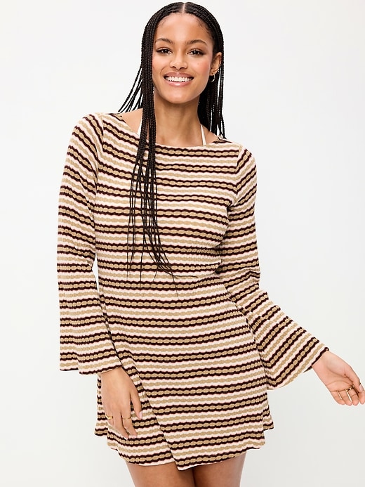 Image number 1 showing, Pointelle Rib-Knit Cover-Up