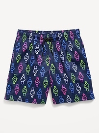 Image number 1 showing, Printed Knee Length Mesh Shorts for Boys