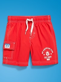 Image number 1 showing, Old Navy x Disney Mickey Mouse Swim Trunks for Toddler Boys