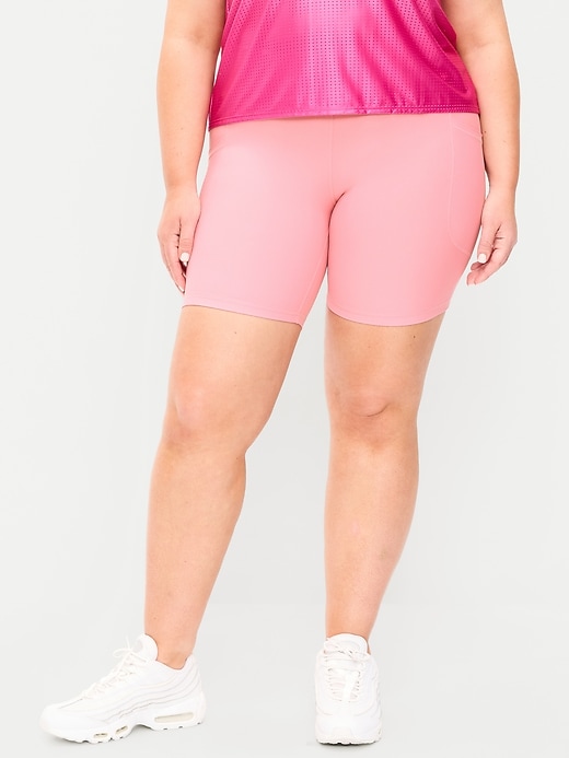 Image number 6 showing, High-Waisted PowerSoft Biker Shorts -- 8-inch inseam