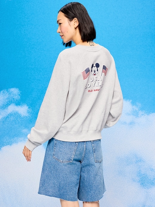 Image number 2 showing, Old Navy x Disney Mickey Mouse Oversized Graphic Raglan Sweatshirt for Women