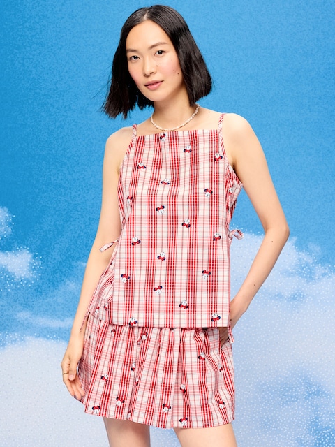 Old Navy x Disney Minnie Mouse Side-Tie Plaid Tank Top for Women
